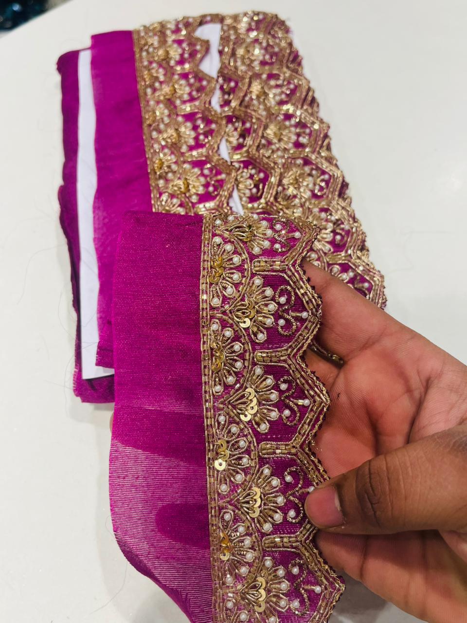 K.R KASAT - Pink Colour Lace